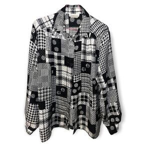 Vintage Tall Girl Graphic Blouse Sz 13-14 EUC